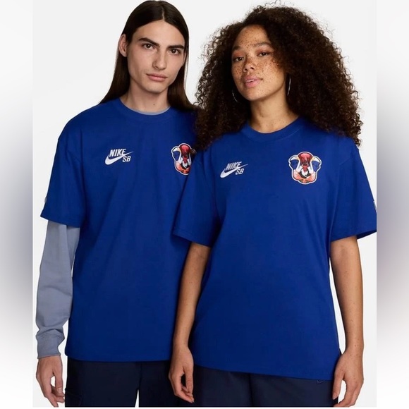 Nike SB Team USA 2024 Olympic Skate Tee Shirt Blue Sz Small FZ8935-417 - Picture 1 of 8
